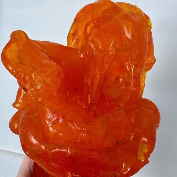 Vintage MCM Acrylic Abstract Form Candle Holder - Picture 3 of 9